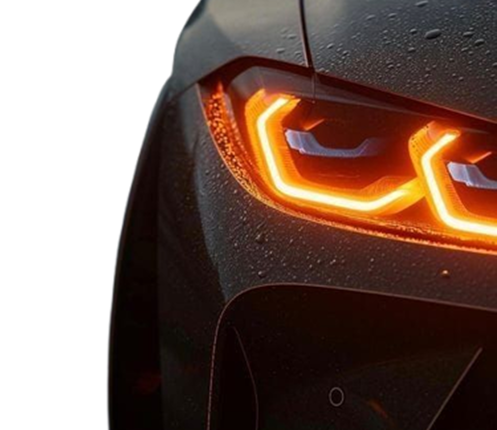 Modern car headlight with LED lighting