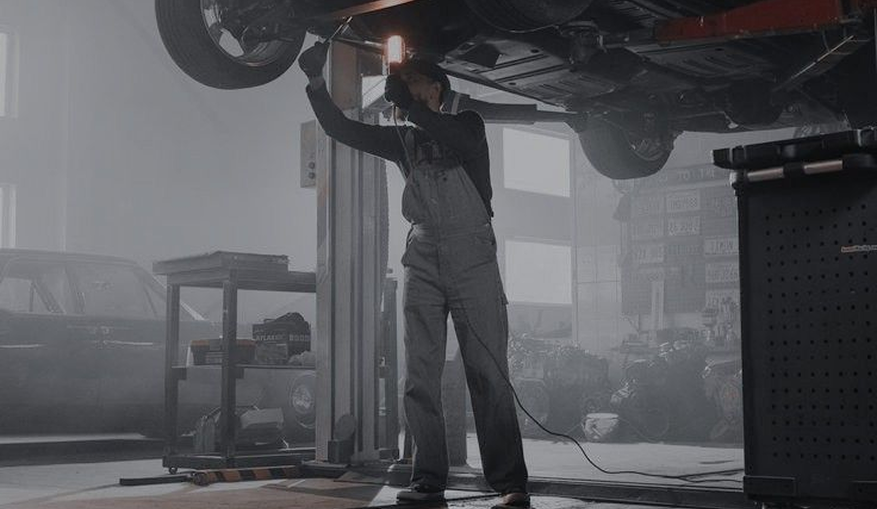 Automotive technician working